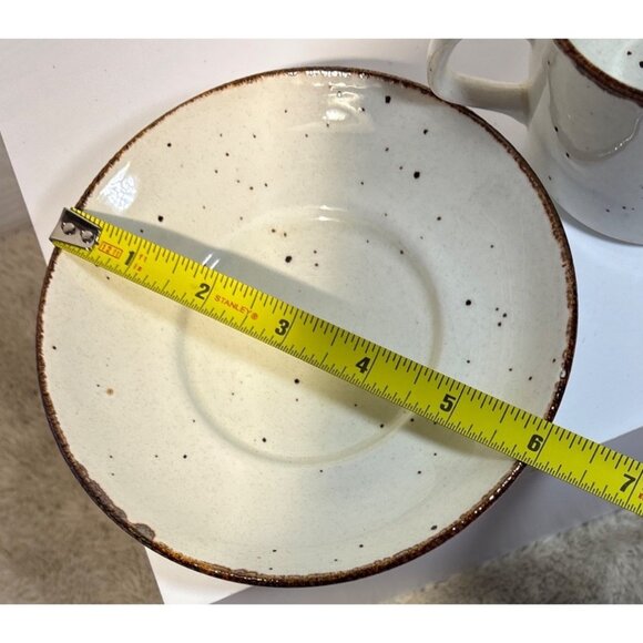 J&G Meakin LifeStyle Cup & Saucer Speckled Ceramic Brown Edge - Picture 7 of 7